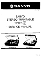 Sanyo TP-625 - Service Manual 